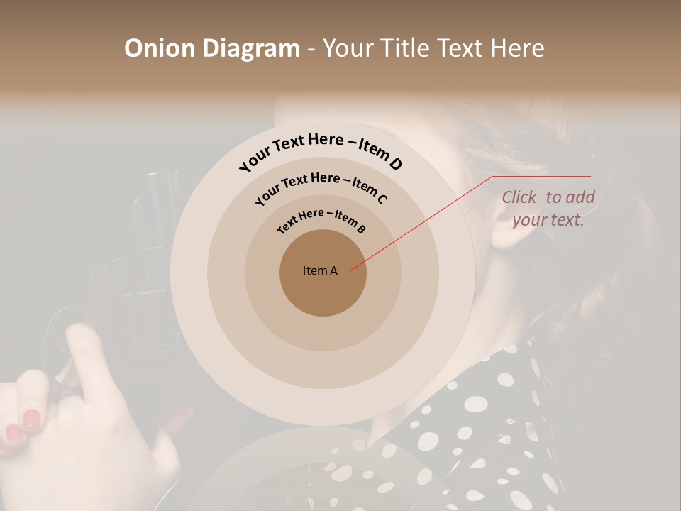 Young Glamorous Hairstyle PowerPoint Template