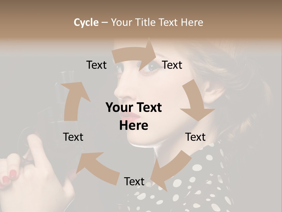 Young Glamorous Hairstyle PowerPoint Template