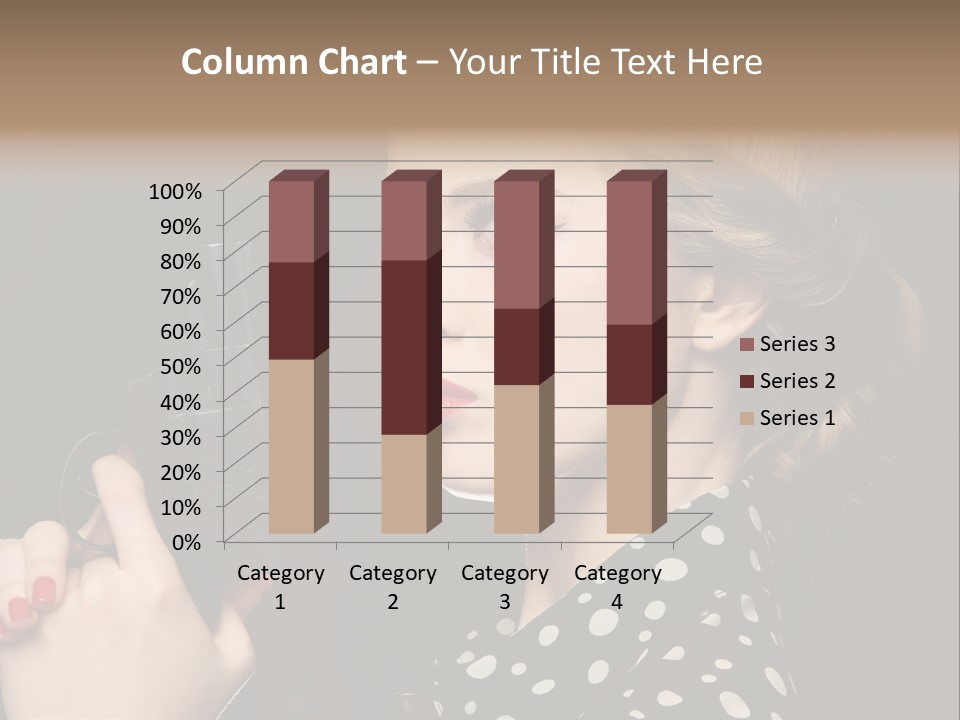 Young Glamorous Hairstyle PowerPoint Template