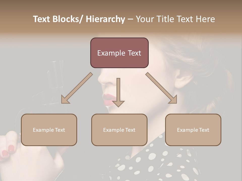 Young Glamorous Hairstyle PowerPoint Template