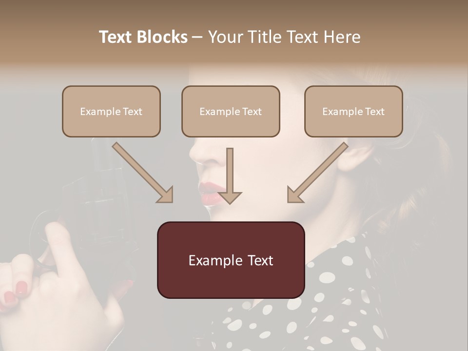 Young Glamorous Hairstyle PowerPoint Template