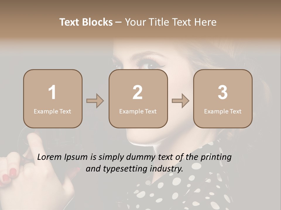 Young Glamorous Hairstyle PowerPoint Template