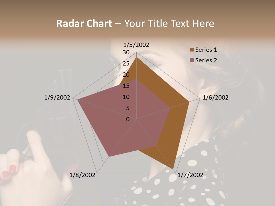 Young Glamorous Hairstyle PowerPoint Template