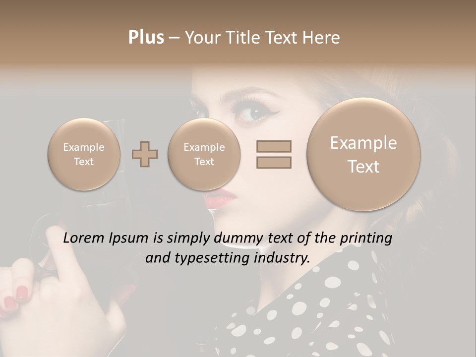 Young Glamorous Hairstyle PowerPoint Template