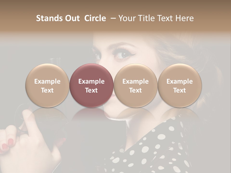 Young Glamorous Hairstyle PowerPoint Template