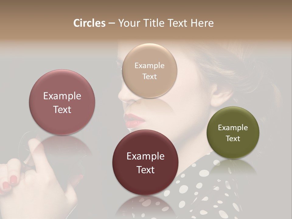 Young Glamorous Hairstyle PowerPoint Template