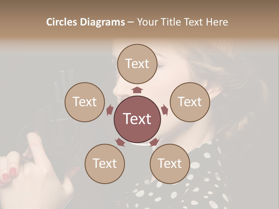 Young Glamorous Hairstyle PowerPoint Template