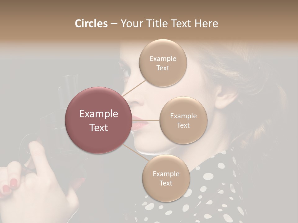 Young Glamorous Hairstyle PowerPoint Template