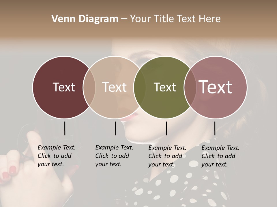 Young Glamorous Hairstyle PowerPoint Template