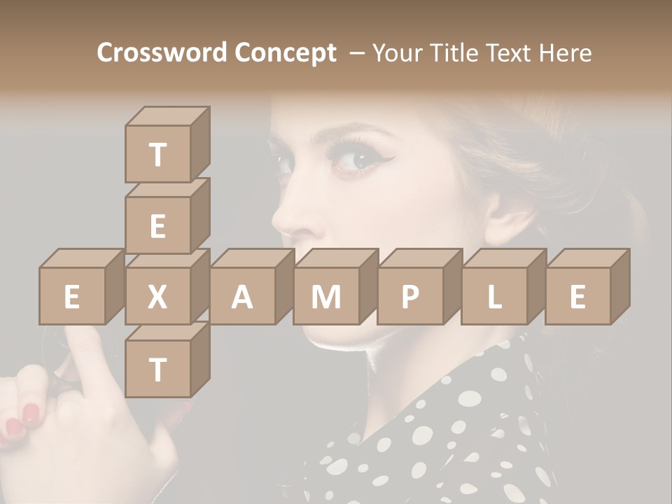 Young Glamorous Hairstyle PowerPoint Template