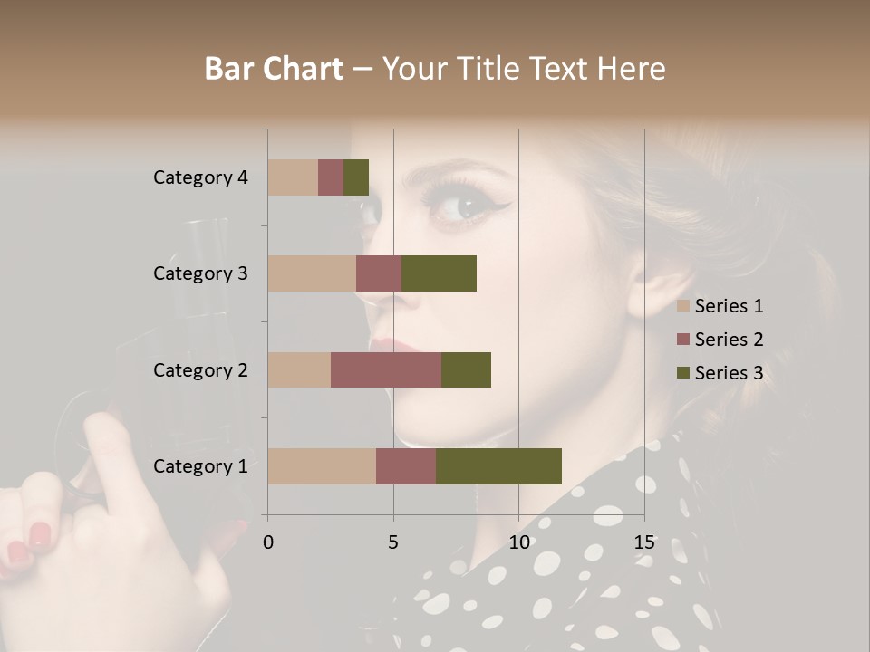 Young Glamorous Hairstyle PowerPoint Template