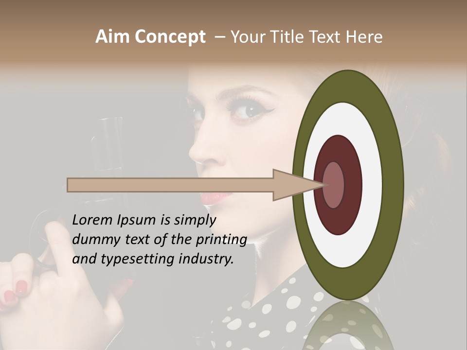 Young Glamorous Hairstyle PowerPoint Template