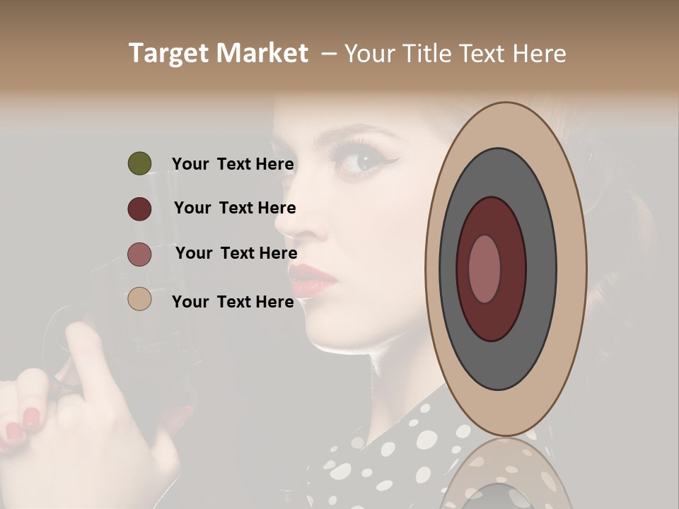 Young Glamorous Hairstyle PowerPoint Template