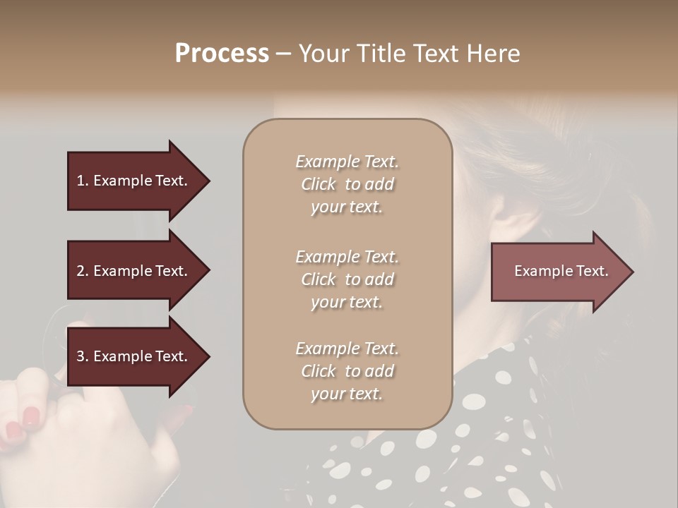 Young Glamorous Hairstyle PowerPoint Template