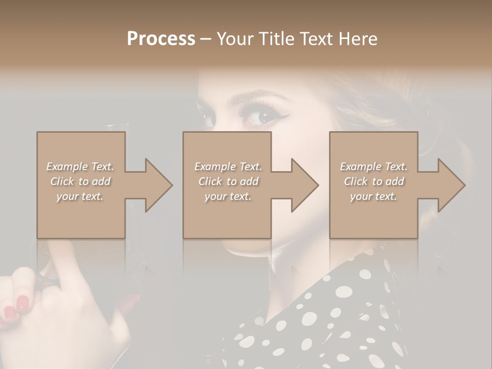 Young Glamorous Hairstyle PowerPoint Template