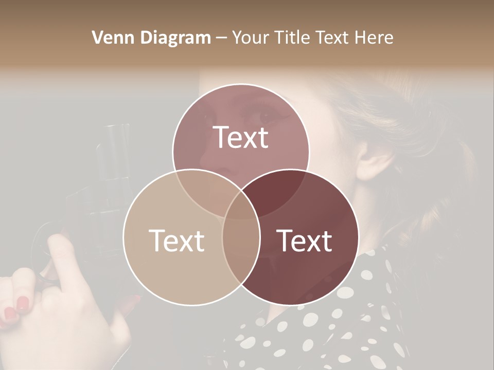 Young Glamorous Hairstyle PowerPoint Template