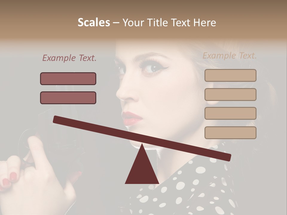 Young Glamorous Hairstyle PowerPoint Template