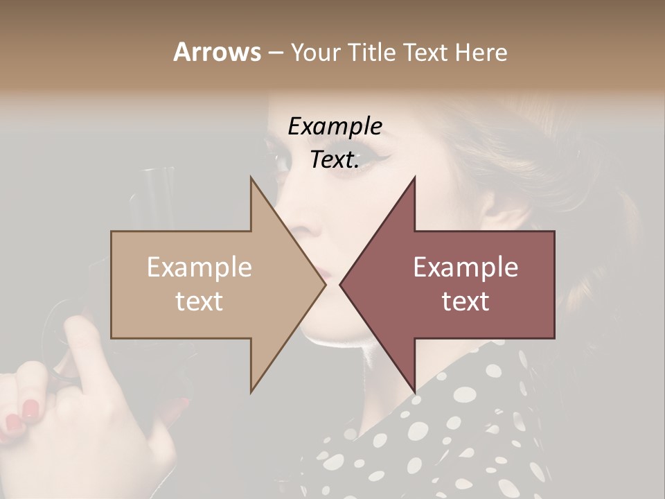 Young Glamorous Hairstyle PowerPoint Template