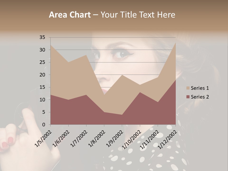 Young Glamorous Hairstyle PowerPoint Template