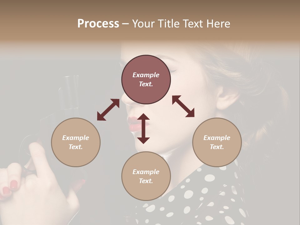 Young Glamorous Hairstyle PowerPoint Template