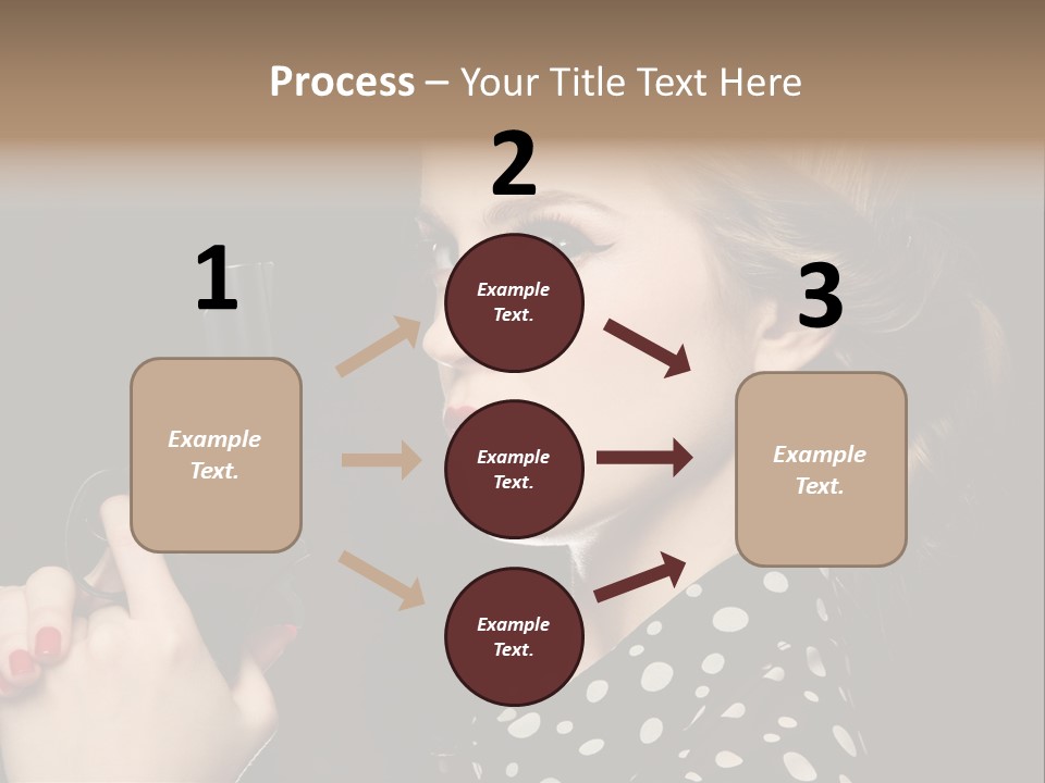 Young Glamorous Hairstyle PowerPoint Template