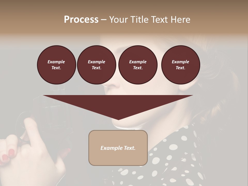 Young Glamorous Hairstyle PowerPoint Template