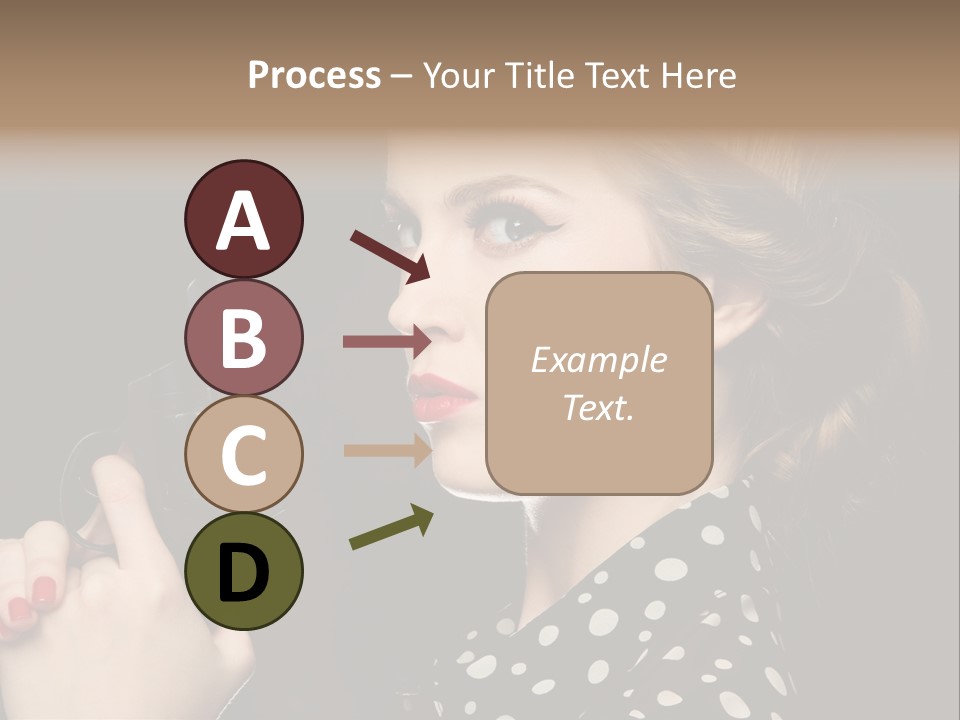 Young Glamorous Hairstyle PowerPoint Template