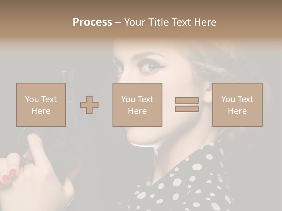 Young Glamorous Hairstyle PowerPoint Template