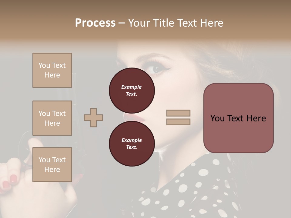 Young Glamorous Hairstyle PowerPoint Template
