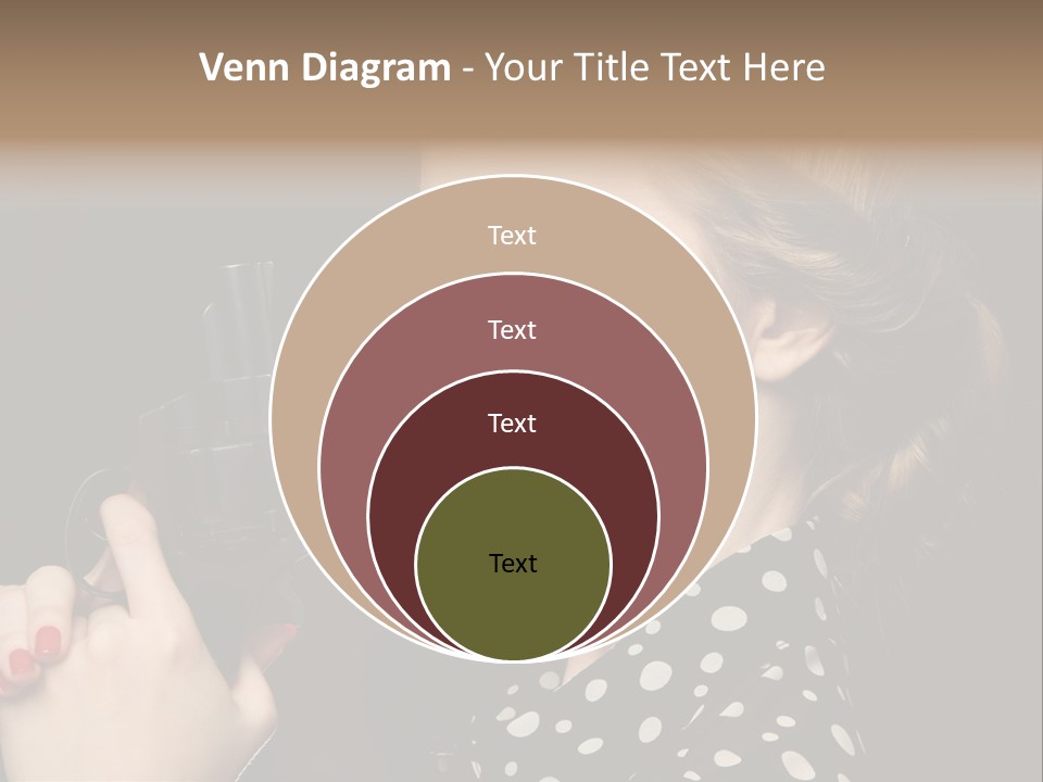 Young Glamorous Hairstyle PowerPoint Template