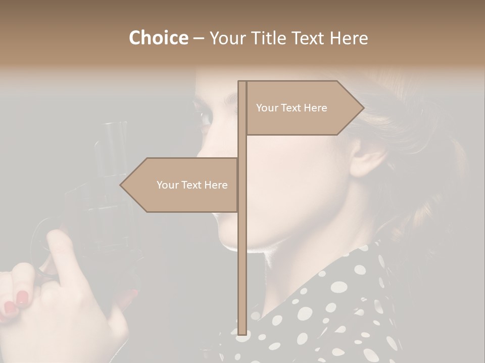 Young Glamorous Hairstyle PowerPoint Template