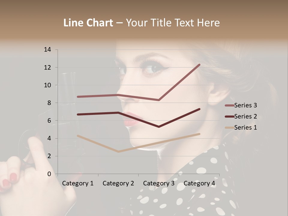 Young Glamorous Hairstyle PowerPoint Template
