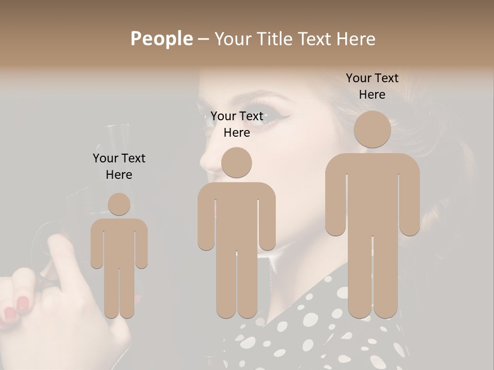 Young Glamorous Hairstyle PowerPoint Template