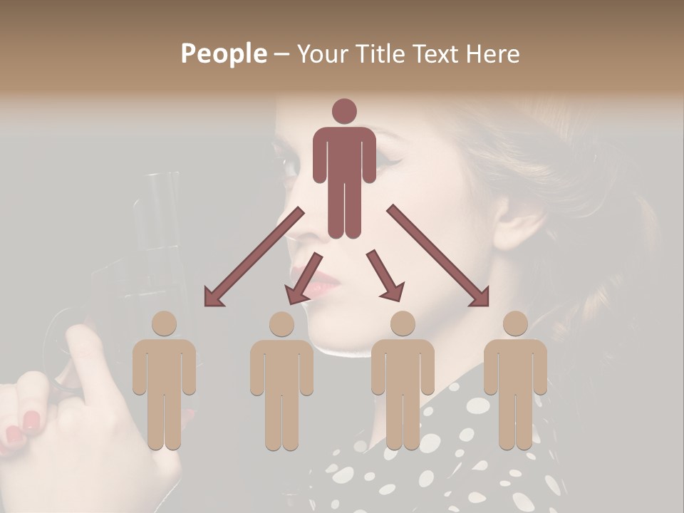 Young Glamorous Hairstyle PowerPoint Template