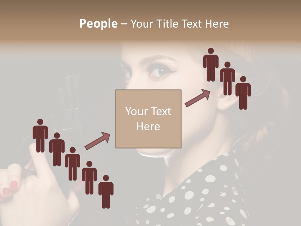 Young Glamorous Hairstyle PowerPoint Template