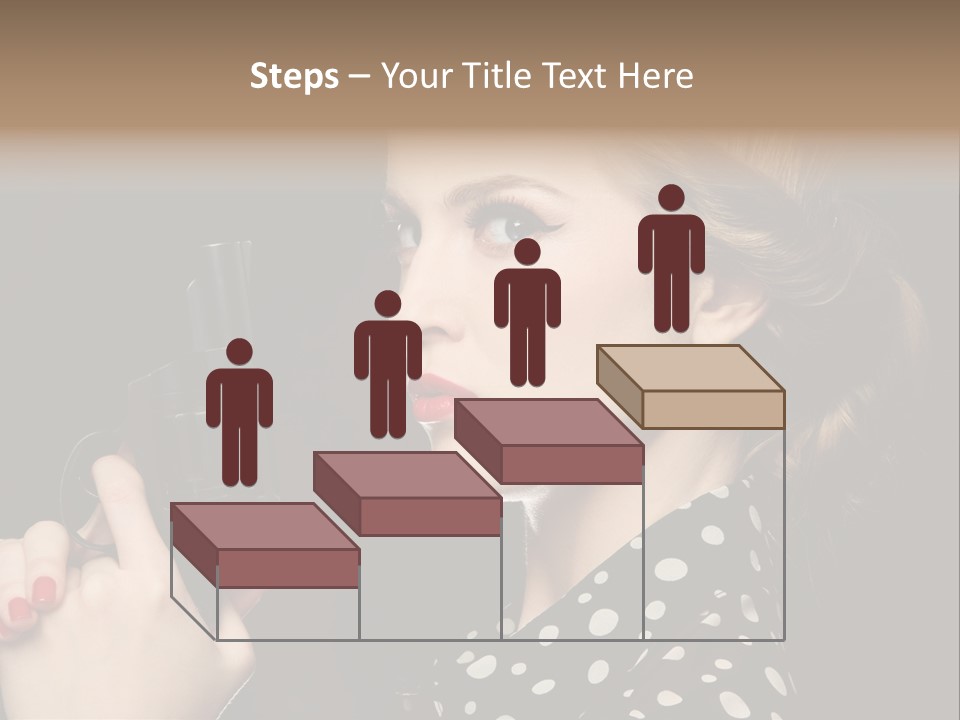 Young Glamorous Hairstyle PowerPoint Template