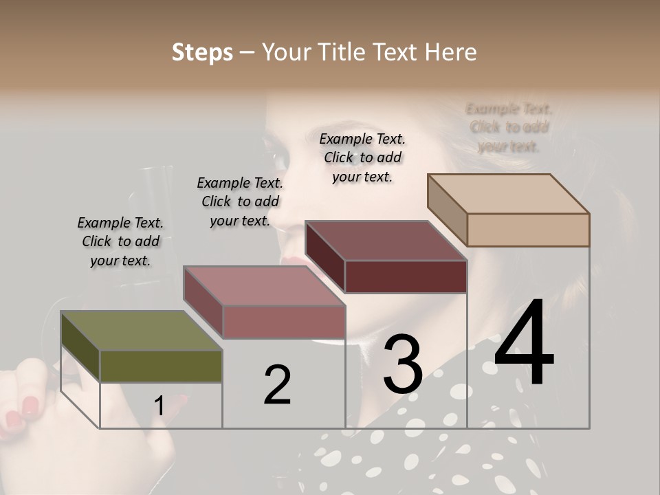 Young Glamorous Hairstyle PowerPoint Template
