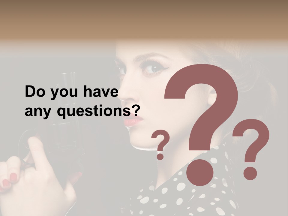 Young Glamorous Hairstyle PowerPoint Template