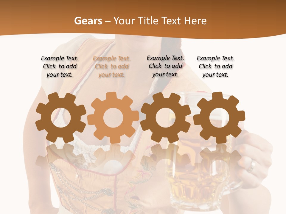 Celebration White Isolated PowerPoint Template