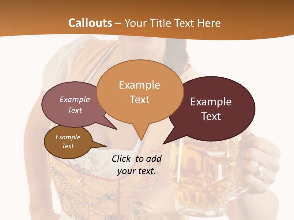 Celebration White Isolated PowerPoint Template