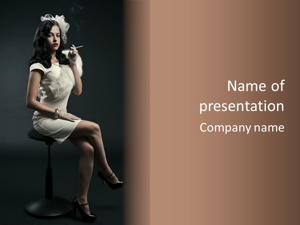 Adult Sad Vintage PowerPoint Template