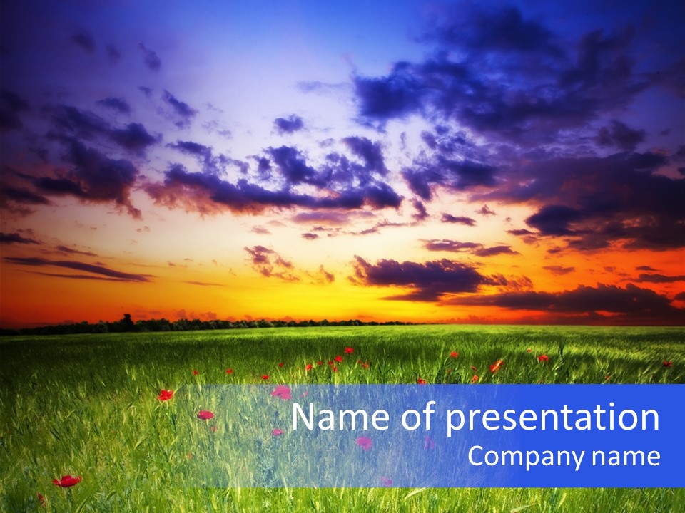 Nature Farm Grassland PowerPoint Template