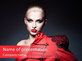 Glamour Black Eyes PowerPoint Template