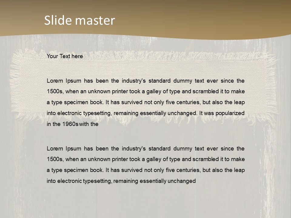 Fabric Blank Beige PowerPoint Template