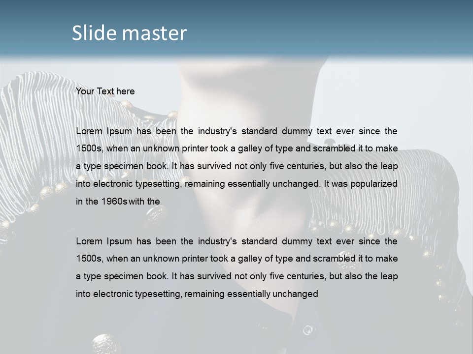 Accessory Femininity Model PowerPoint Template