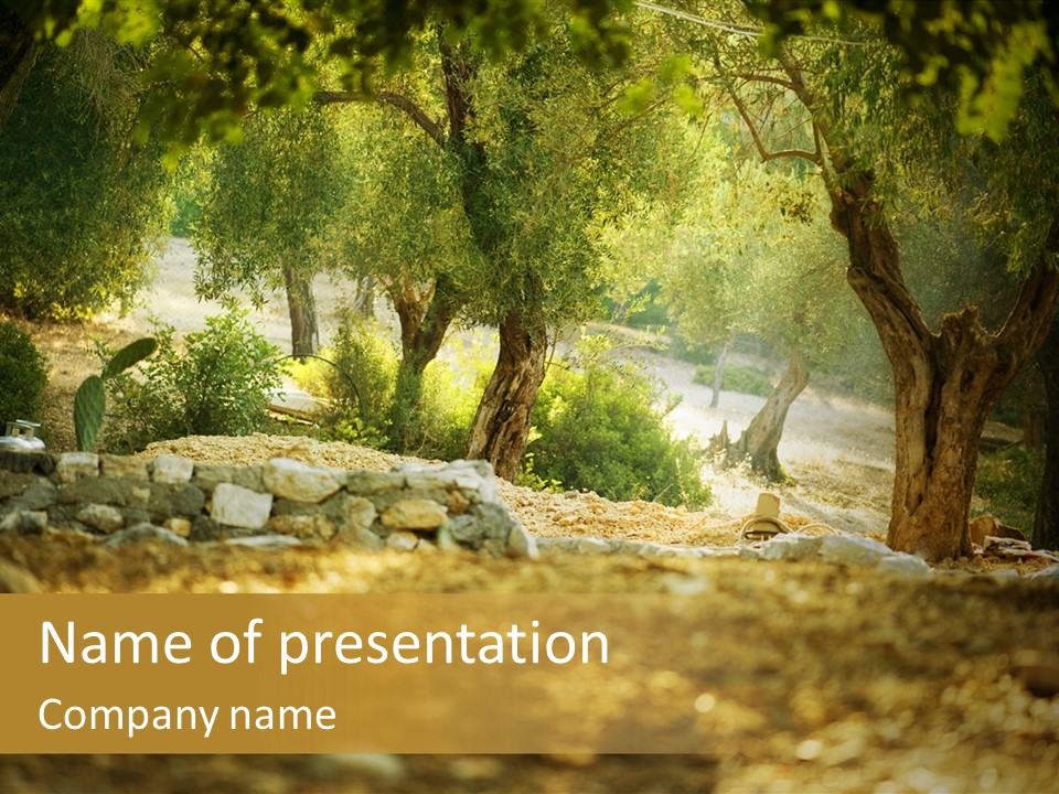 Evening Greece Tone PowerPoint Template