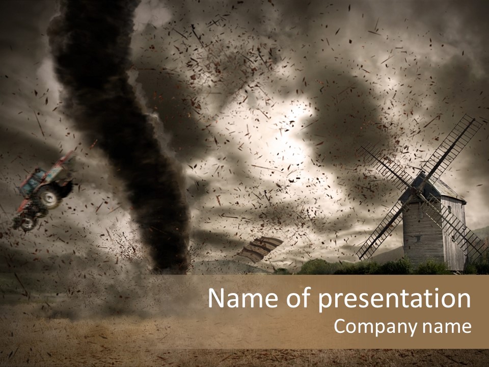 Danger Hurricane Nature PowerPoint Template