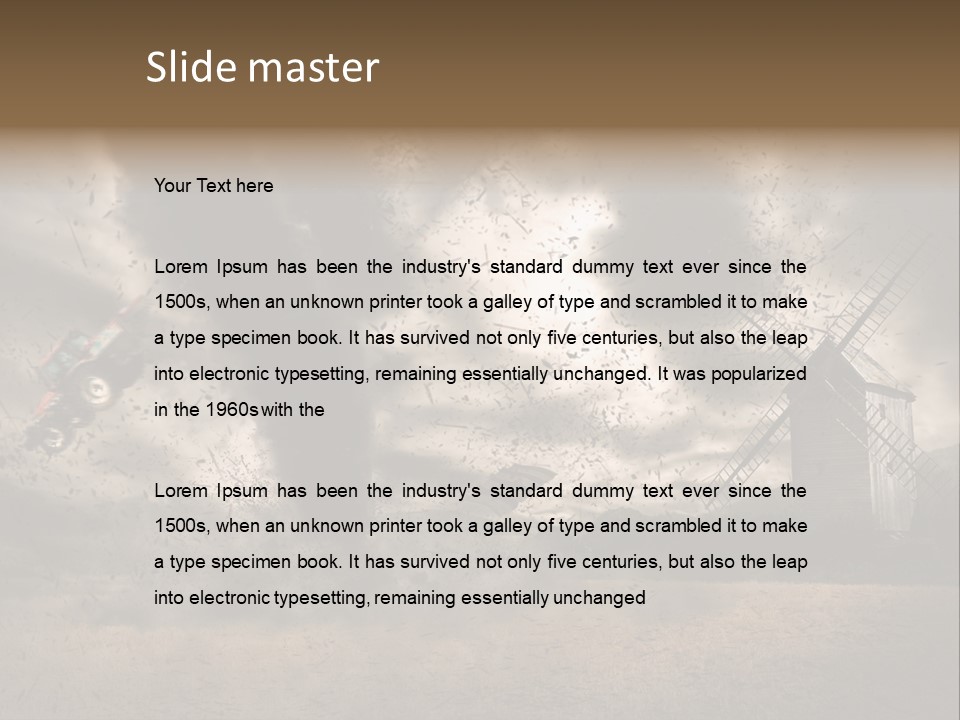 Danger Hurricane Nature PowerPoint Template