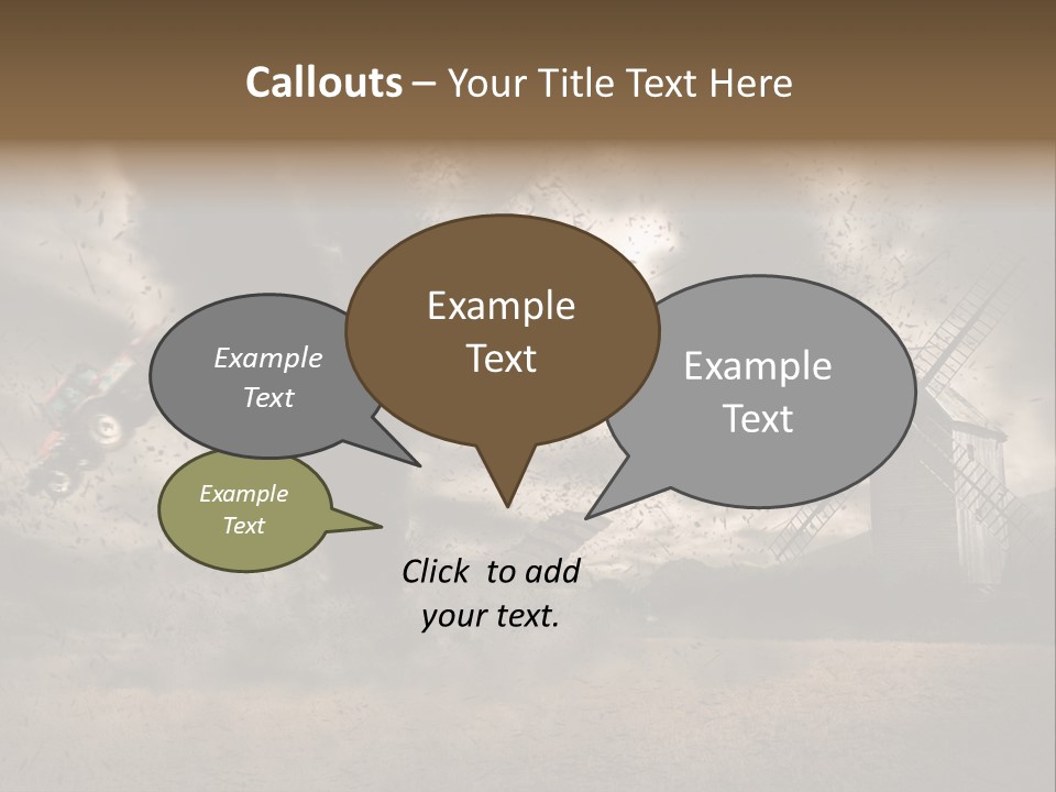 Danger Hurricane Nature PowerPoint Template