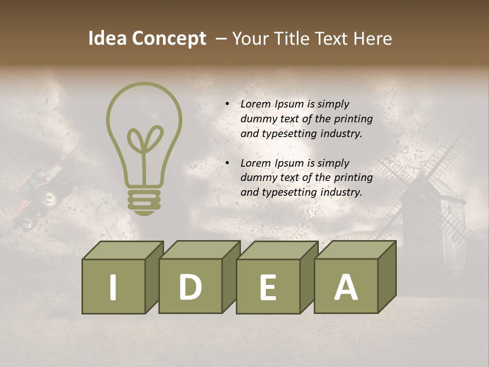 Danger Hurricane Nature PowerPoint Template